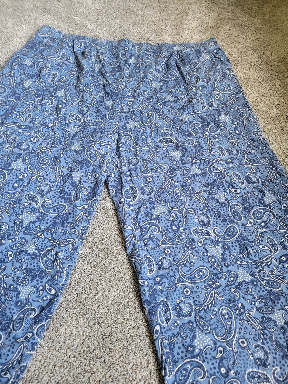 torrid Blue Paisley Wide-Leg Pull-On Pants